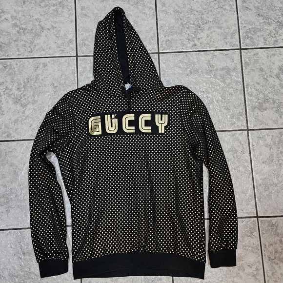 Gucci Sega Collaboration Guccy Gold Star Metalic Hoodie Unisex - Picture 4 of 16